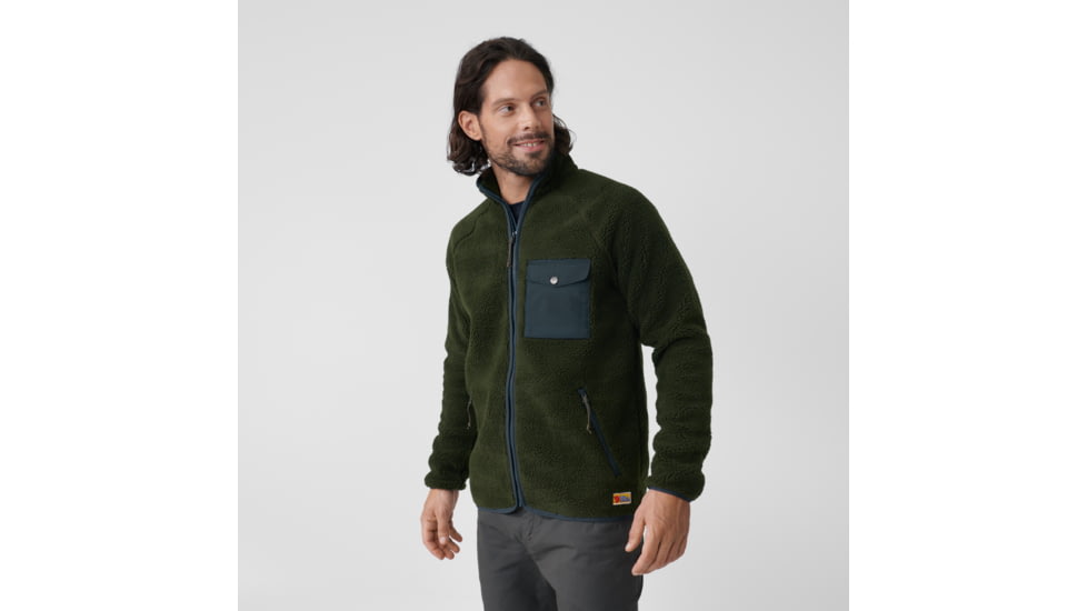 Fjallraven Vardag Pile Fleece - Mens, Deep Forest, Medium, F84158-662-M