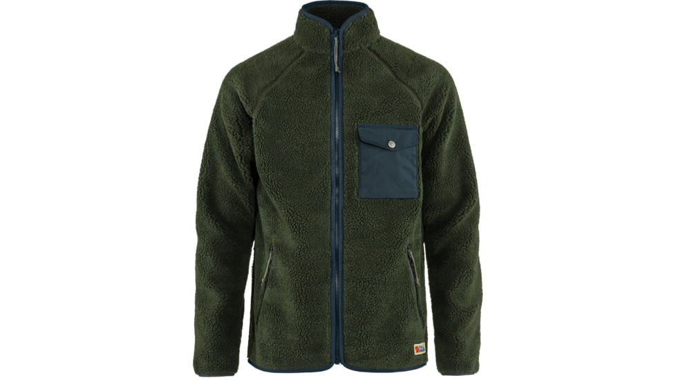 Fjallraven Vardag Pile Fleece - Mens, Deep Forest, Medium, F84158-662-M