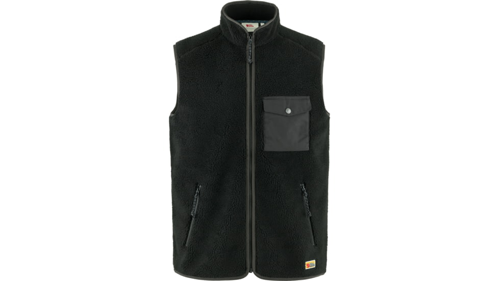 Fjallraven Vardag Pile Fleece Vest - Mens, Black/Dark Grey, Medium, F87073-550-030-M