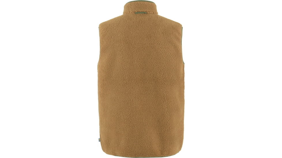 Fjallraven Vardag Pile Fleece Vest - Mens, Buckwheat Brown-Laurel Green, Extra Small, F87073-232-625-XS