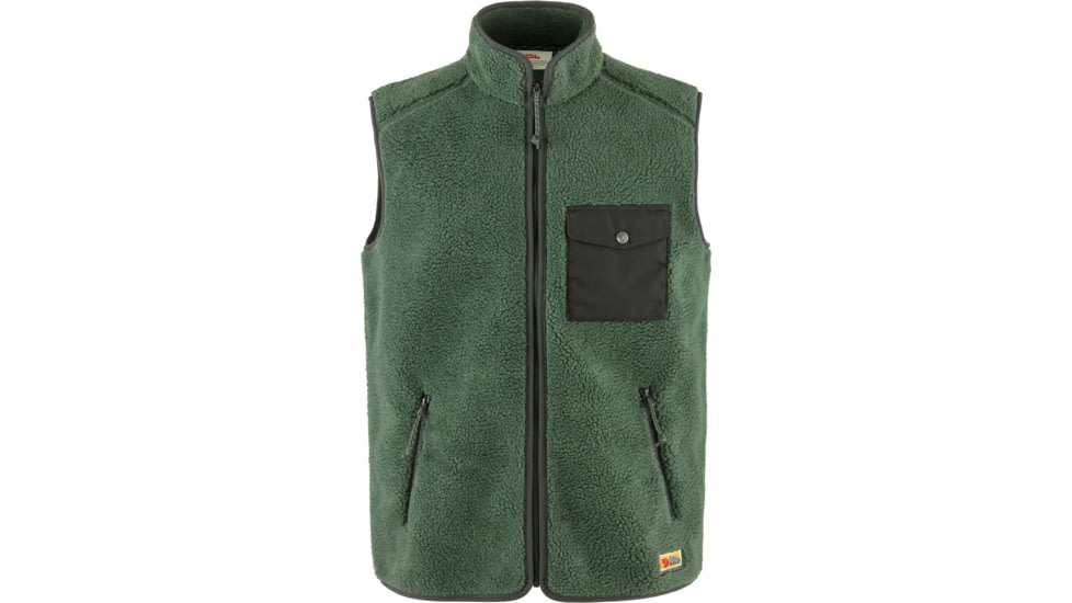 Fjallraven Vardag Pile Fleece Vest - Mens, Deep Patina/Iron Grey, Extra Small, F87073-679-048-XS