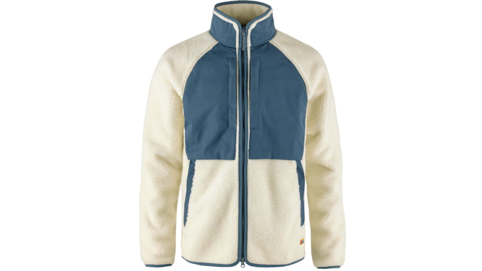 Fjallraven Vardag Pile Jacket - Mens, Chalk White/Indigo Blue, Extra Large, F87164-113-534-XL