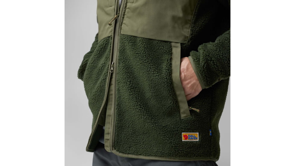 Fjallraven Vardag Pile Jacket - Mens, Deep Forest/Laurel Green, Extra Small, F87164-662-625-XS