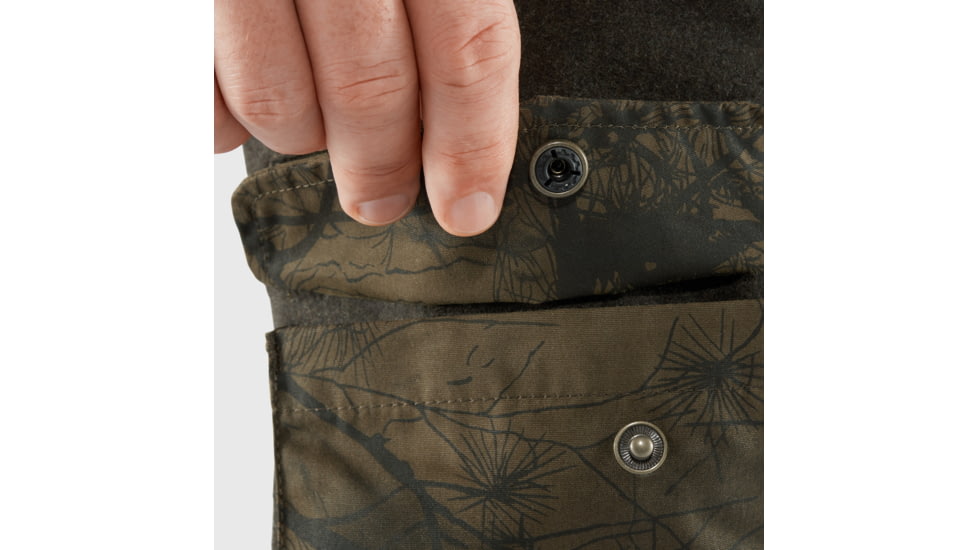Fjallraven Varmland Wool Trousers - Mens, Dark Olive-Dark Olive Camo, 60, F86904-633-636-60