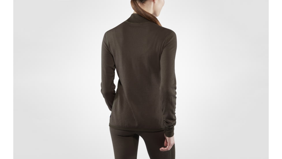 Fjallraven Varmland Woolterry Half Zip - Womens, Dark Olive, Extra Small, F90839-633-XS