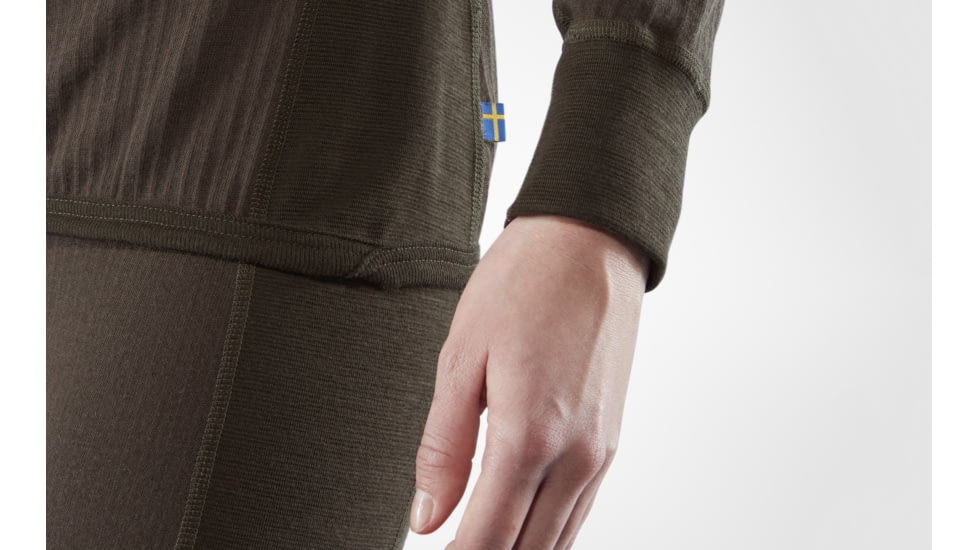 Fjallraven Varmland Woolterry Half Zip - Womens, Dark Olive, Extra Small, F90839-633-XS