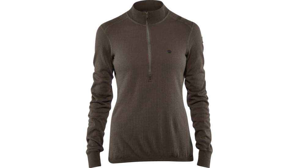 Fjallraven Varmland Woolterry Half Zip - Womens, Dark Olive, Extra Small, F90839-633-XS