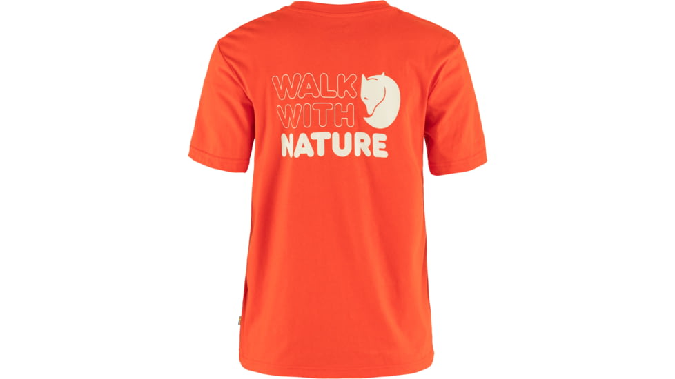 Fjallraven Walkith Nature T-Shirt - Womens, Flame Orange, Medium, F14600171-214-M
