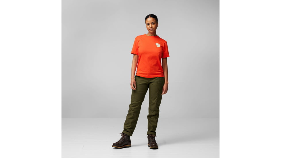 Fjallraven Walkith Nature T-Shirt - Womens, Flame Orange, Medium, F14600171-214-M