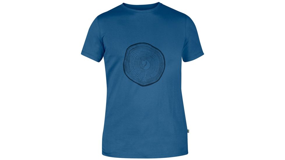 Fjallraven Wood Logo T-Shirt - Men's-Uncle Blue-X-Small