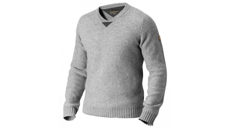 Fjallraven Woods Sweater - Mens-Grey-Small