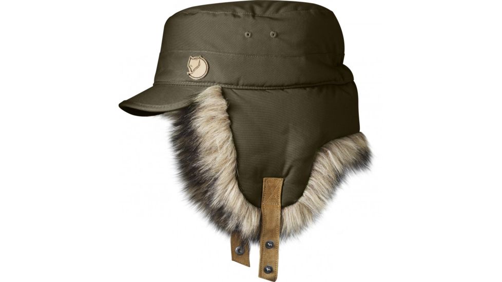 Fjallraven Woodsman Cap - Men's-Dark Olive-Small