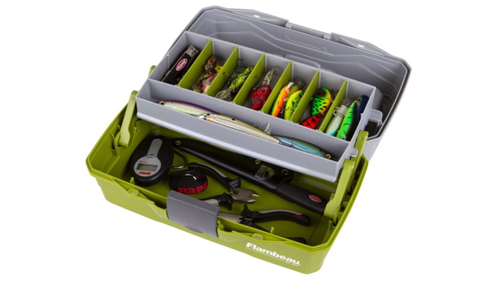 Flambeau 1 Tray Classic Tackle Box, Green/Gray, 6381TB