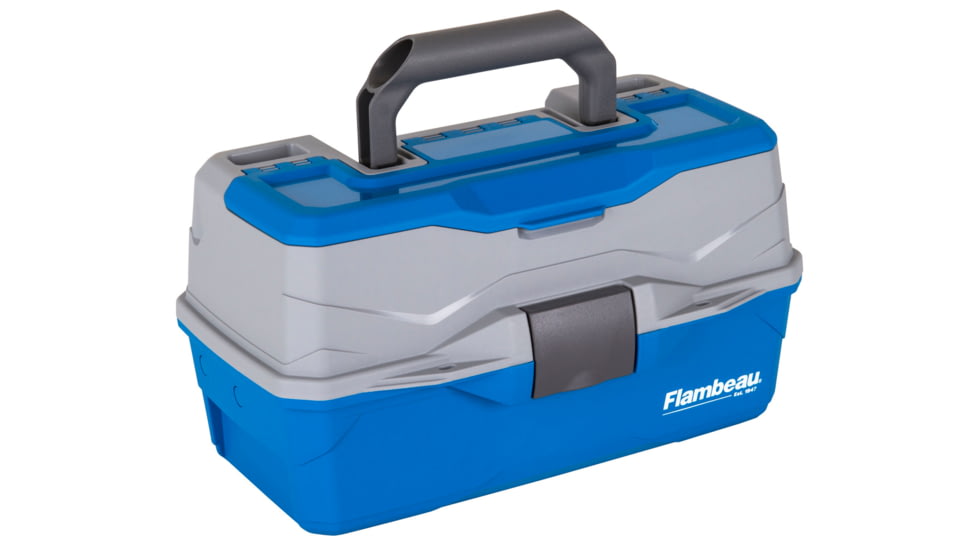 Flambeau 2 Tray Classic Tackle Box, Blue/Gray, 6382TB