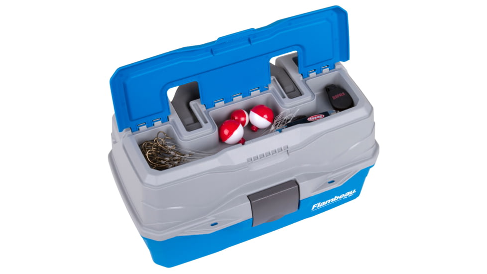 Flambeau 2 Tray Classic Tackle Box, Blue/Gray, 6382TB