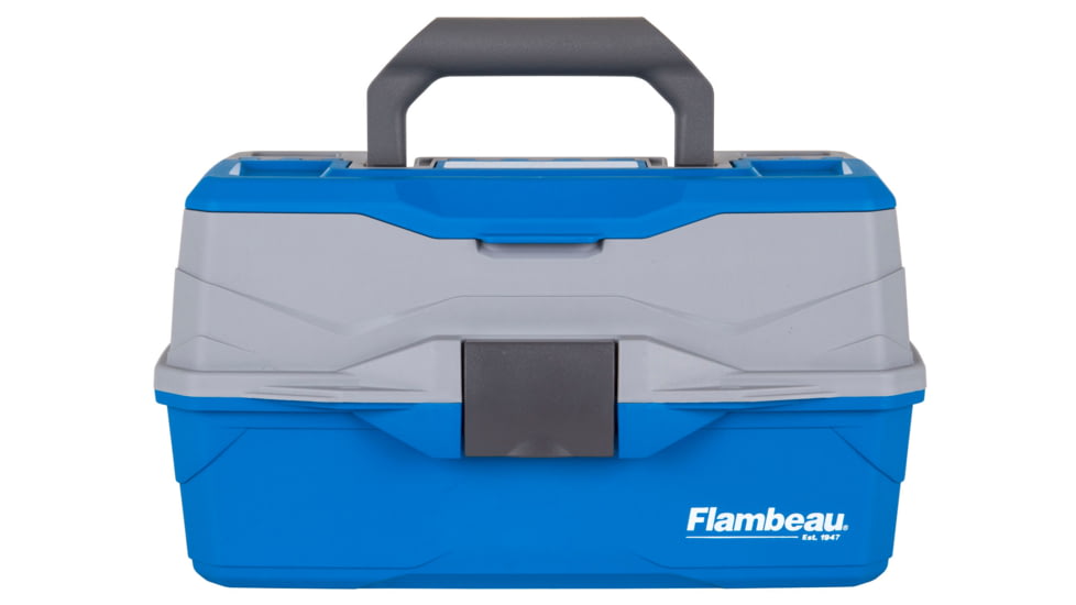 Flambeau 2 Tray Classic Tackle Box, Blue/Gray, 6382TB
