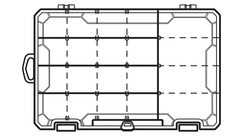 Flambeau 4004 Tuff Tainer 4 Fixed Compartments With Adjust. Dividers and Zerust, 4004