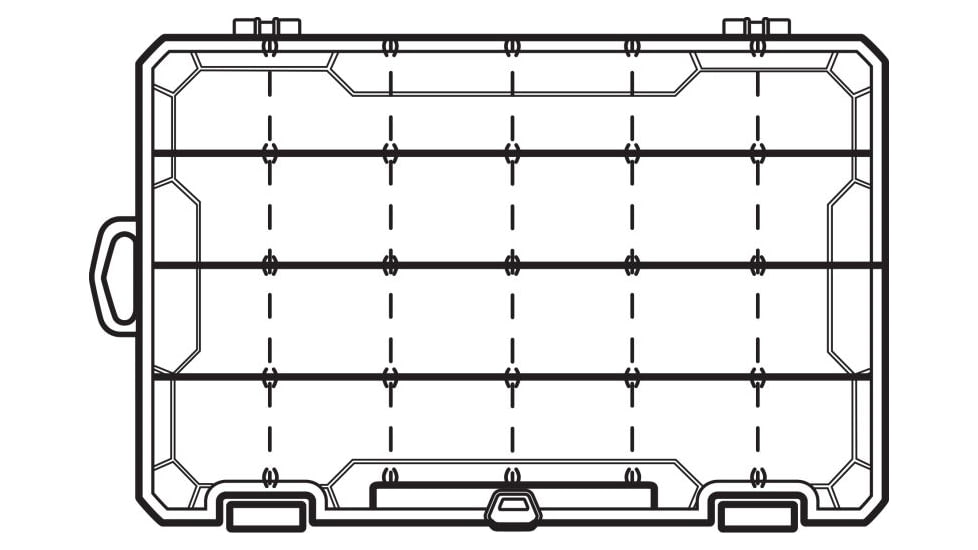 Flambeau 4007 Tuff Tainer 6 Fixed Compartments With Adjust. Dividers and Zerust, 4007