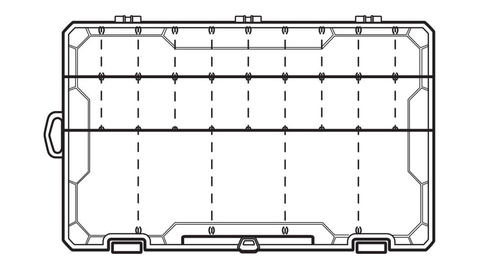 Flambeau 5003 Tuff Tainer 3 Fixed Compartments With Adjust. Dividers and Zerust, 5003