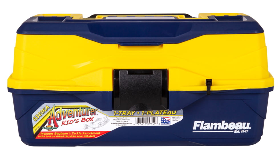 Flambeau Adventurer 1-Tray Kids Box, Yellow/Blue, 6381KA