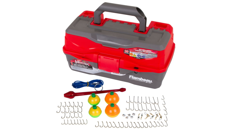 Flambeau Adventurer 1-Tray Tackle Kit, 89 Piece, 6381FTK