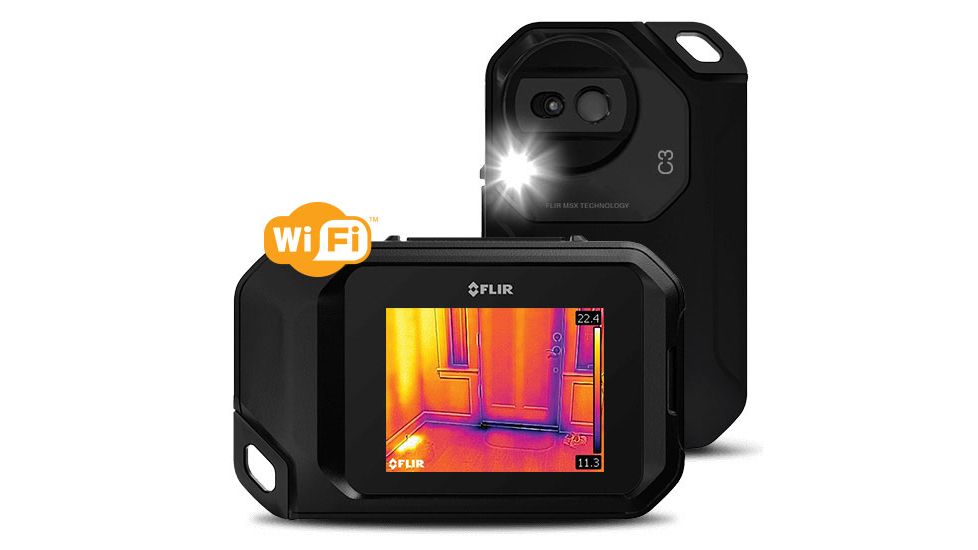 FLIR Instruments Flir C3 Compact Professional Thermal Camera W/Msx And Wifi, 80 X 60 Resolution, 9Hz, With Nist, C3withNIST