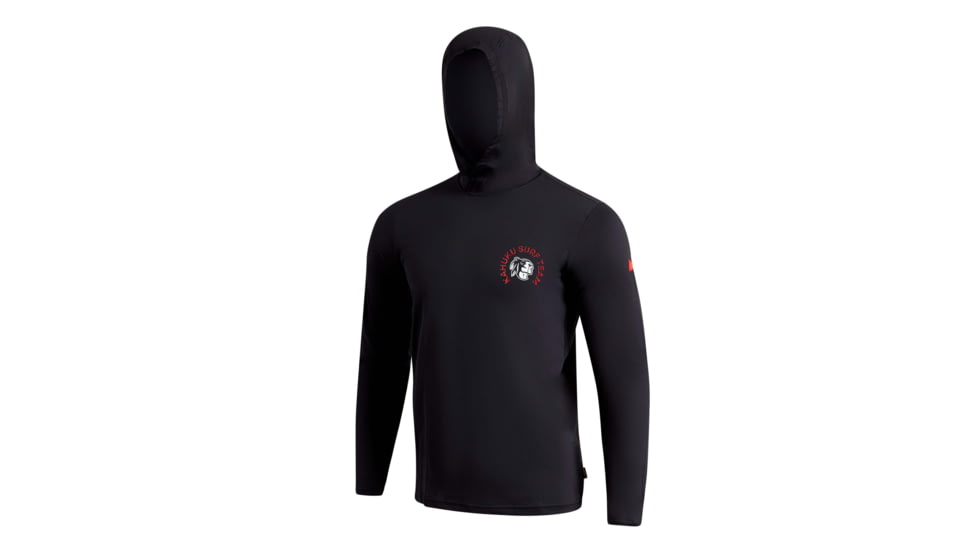 Florence Marine X Kahuku Airtex Long Sleeve Hooded Shirt, FMSS90081-BLK-XL