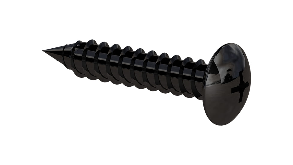 Flow-Rite Stainless Steel Truss Head Oxide Actuator Screw - #6-32 x 3/4", Black, MD-093