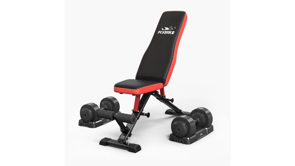Flybird Fitness Exercise Machine &amp; Equipment Sets DB4C8797, Bench+55LB Dumbbells1 Pair, NSKFBDB55LB*2+FLYBIRDWB299