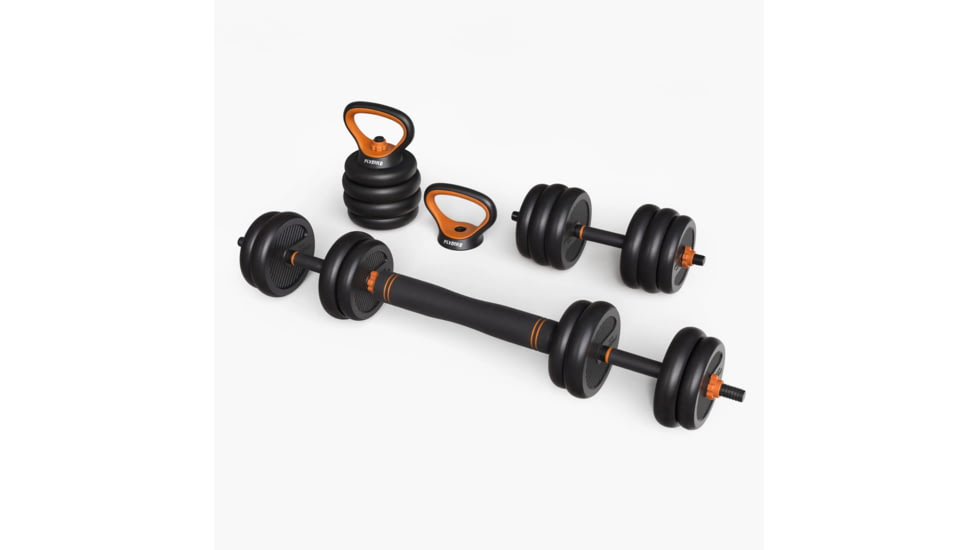 Flybird Fitness FLYBIRD 4 in 1 Adjustable Dumbbell Kettlebell Weight Set 5D4ADF88, 50lbs, FBFEDDB50LB