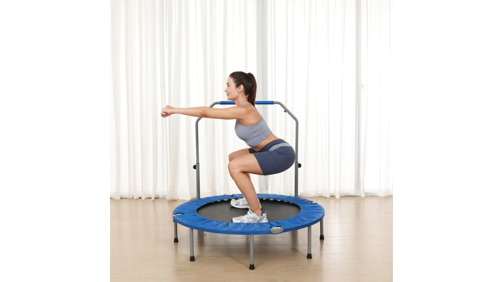 Flybird FitnessFoldable Indoor Trampoline, 330lbs, 40in, Blue, One Size, 20B2BUM10LB15LB25LB45LB