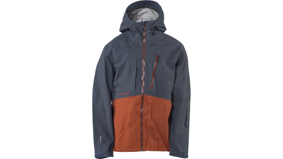 FlyLow Quantum Pro Jacket - Men's-Neptune/Rust-X-Large