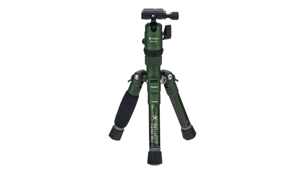 Fotopro X-Aircross Mini Carbon Tripod Kit, Green, X-Aircross1MiniCarbonGreen