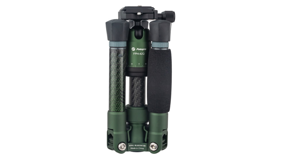 Fotopro X-Aircross Mini Carbon Tripod Kit, Green, X-Aircross1MiniCarbonGreen