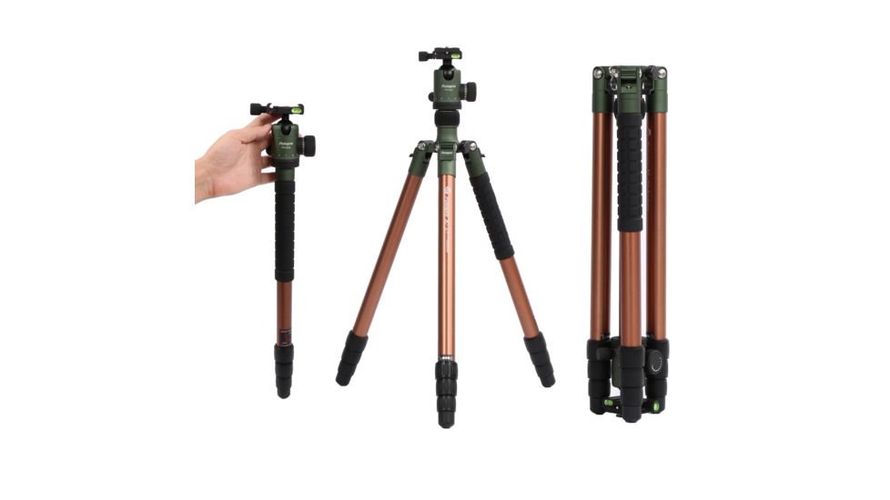 Fotopro X-Go Predator Tripod Kit, Green/Brown, Max FPXGO PredatorG