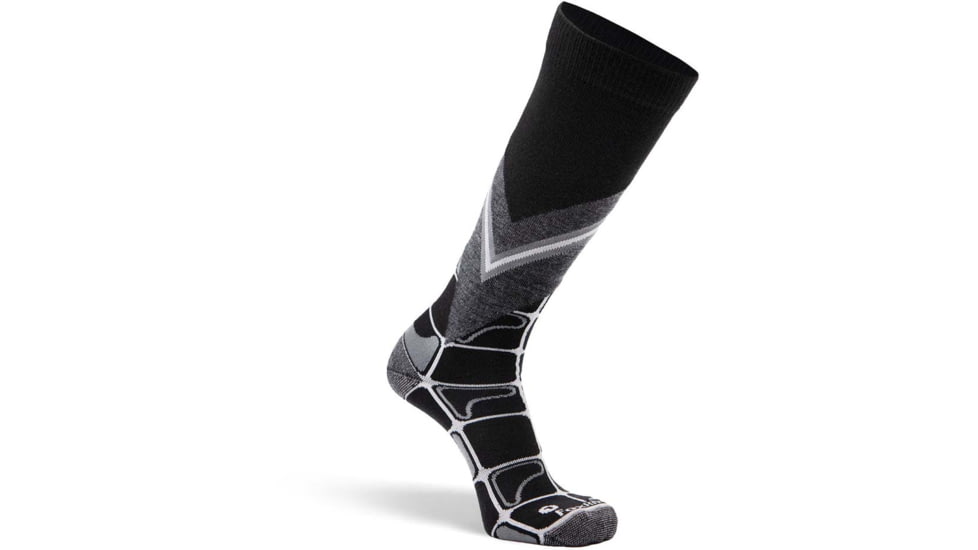 Fox River Afton Ultra-Lightweight Over-the-Calf Ski and Snowboard Sock - Womens, Black/Charcoal, Medium, 138310