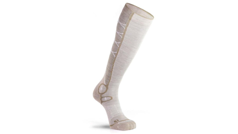 Fox River Afton Ultra-Lightweight Over-the-Calf Ski and Snowboard Sock - Womens, Ivory, Small, 132764