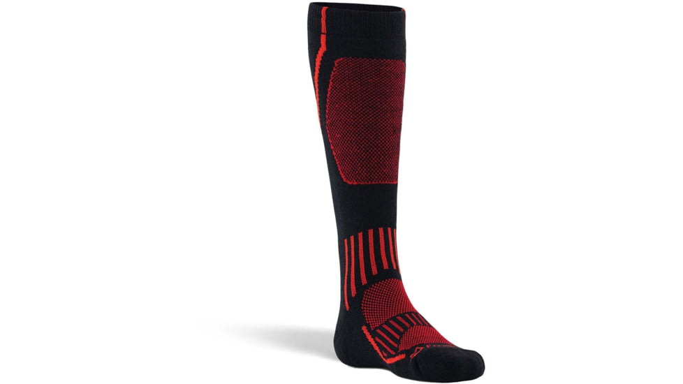 Fox River Boreal Medium Weight Over-the-Calf Ski and Snowboard Sock - Kids, Black, Medium, 170252