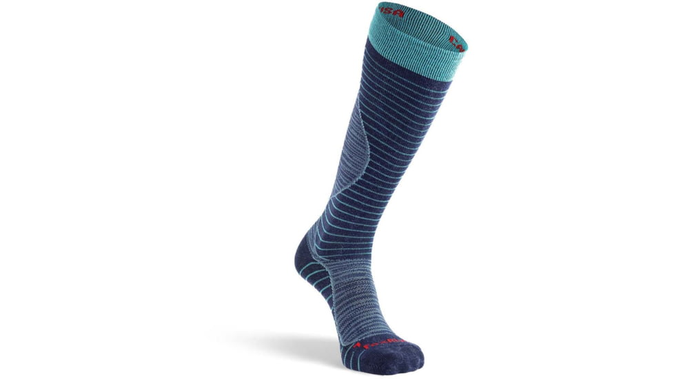 Fox River Carve Ultra-Lightweight Over-The-Calf Ski and Snowboard Sock - Womens, Blue, Medium, 158723