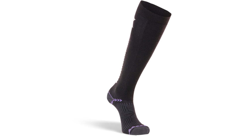 Fox River Chamonix Lightweight Over-the-Calf Ski and Snowboard Sock - Womens, Charcoal/Lavender, Large, 142762