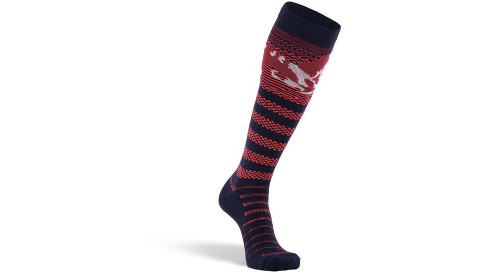 Fox River Chatter Ultra-Lightweight Over-the-Calf Ski and Snowboard Sock - Mens, Navy/Orange, Extra Large, 172870