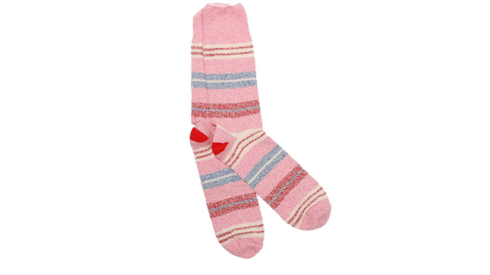 Fox River Crafting Stripe Lightweight Crew Crafting Sock - Mens, Pink, Large, 199542