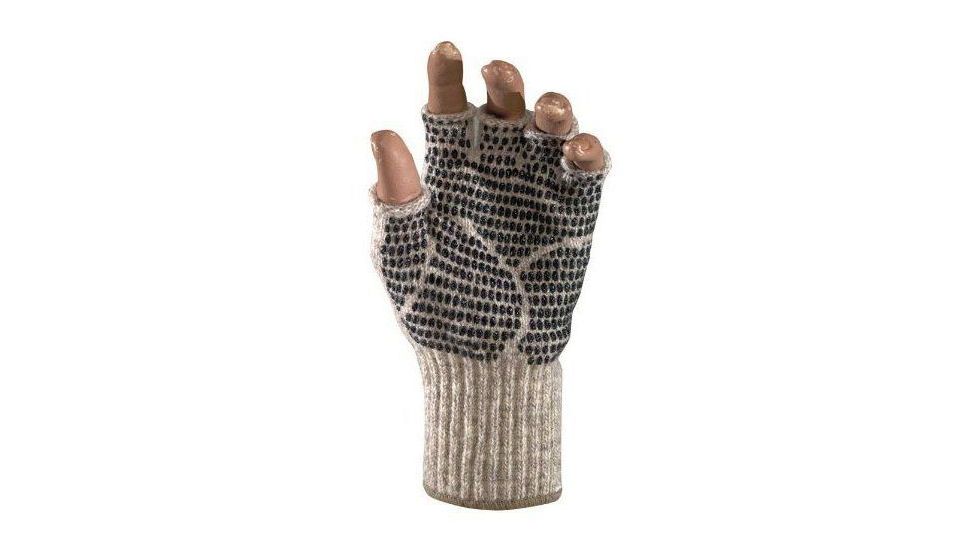 Fox River Gripper Fingerless Glove, Large, Brown Tweed, Brown Tweed, Large, 85% Wool, 15% Nylon, 2% Spande, 1 Year Manufacturer Warranty, FOX-9591-06120-L