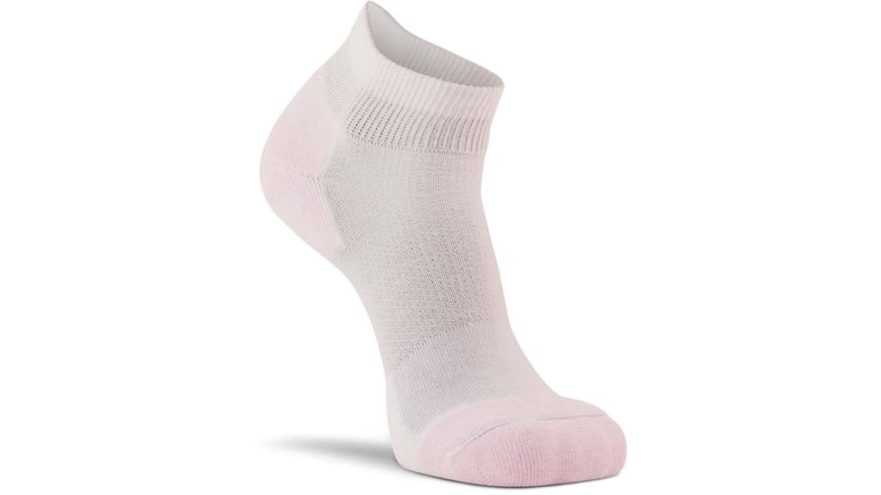 Fox River Her Diabetic Lightweight Quarter Crew Sock - Womens, 2 per Pack, White/Pink, Medium, 126589