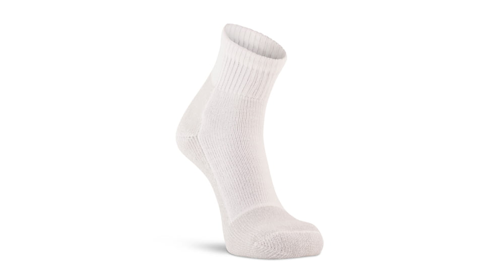 Fox River Mens Wick Dry Athletic Heavyweight Quarter Crew Everyday Sock - 2 Pack FC2C82C2, White, Large, 165710