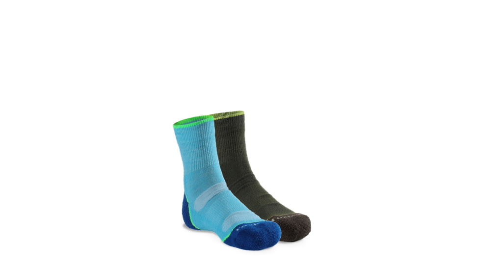 Fox River Mills Kids Base Camp 2.0 Lightweight Crew Hiking Sock - 2 Pack, 134308
