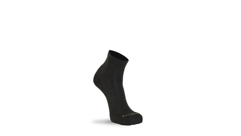 Fox River Mills Organic Cotton Medium Weight Quarter Crew Everyday Sock, FR-1603-07000-BLK-M