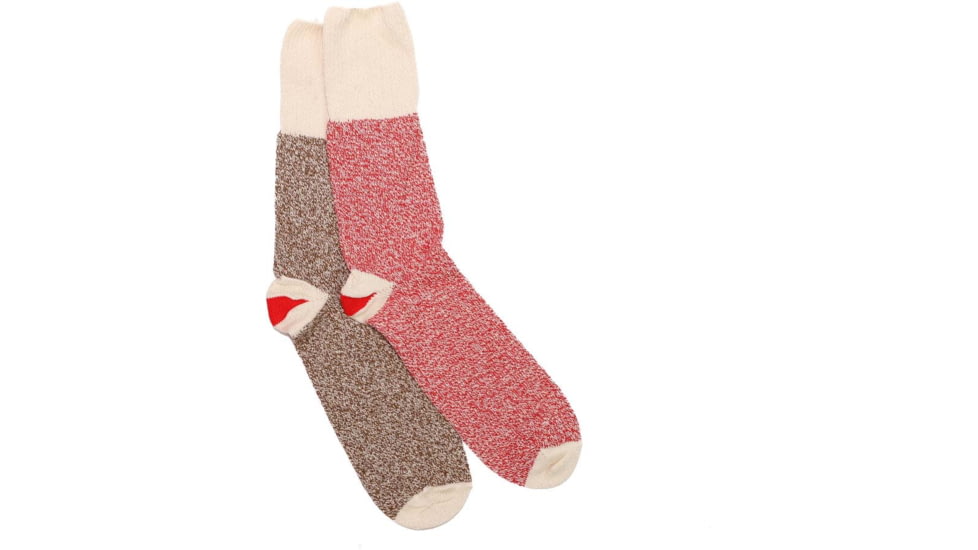 Fox River Original Rockford Red Heel Lightweight Crew Crafting Sock - Mens, Brown Assorted, Large, 100303