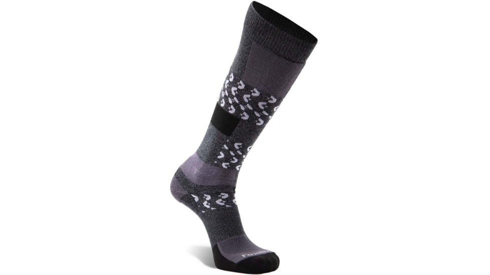 Fox River Peakheat Liftie Lightweight Over-the-Calf Ski and Snowboard Sock - Womens, Grey/Black, Large, 181951