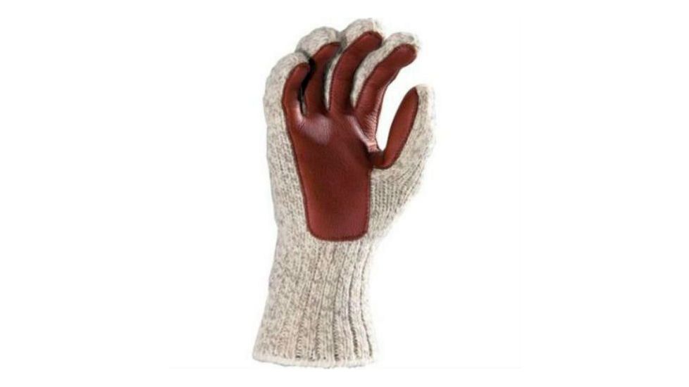 Fox River Ragg and Leather Glove, Large, Brown Tweed, Brown Tweed, Large, 85% Wool, 15% Nylon, Deer Leat, 1 Year Manufacturer Warranty, FOX-9300-06120-L